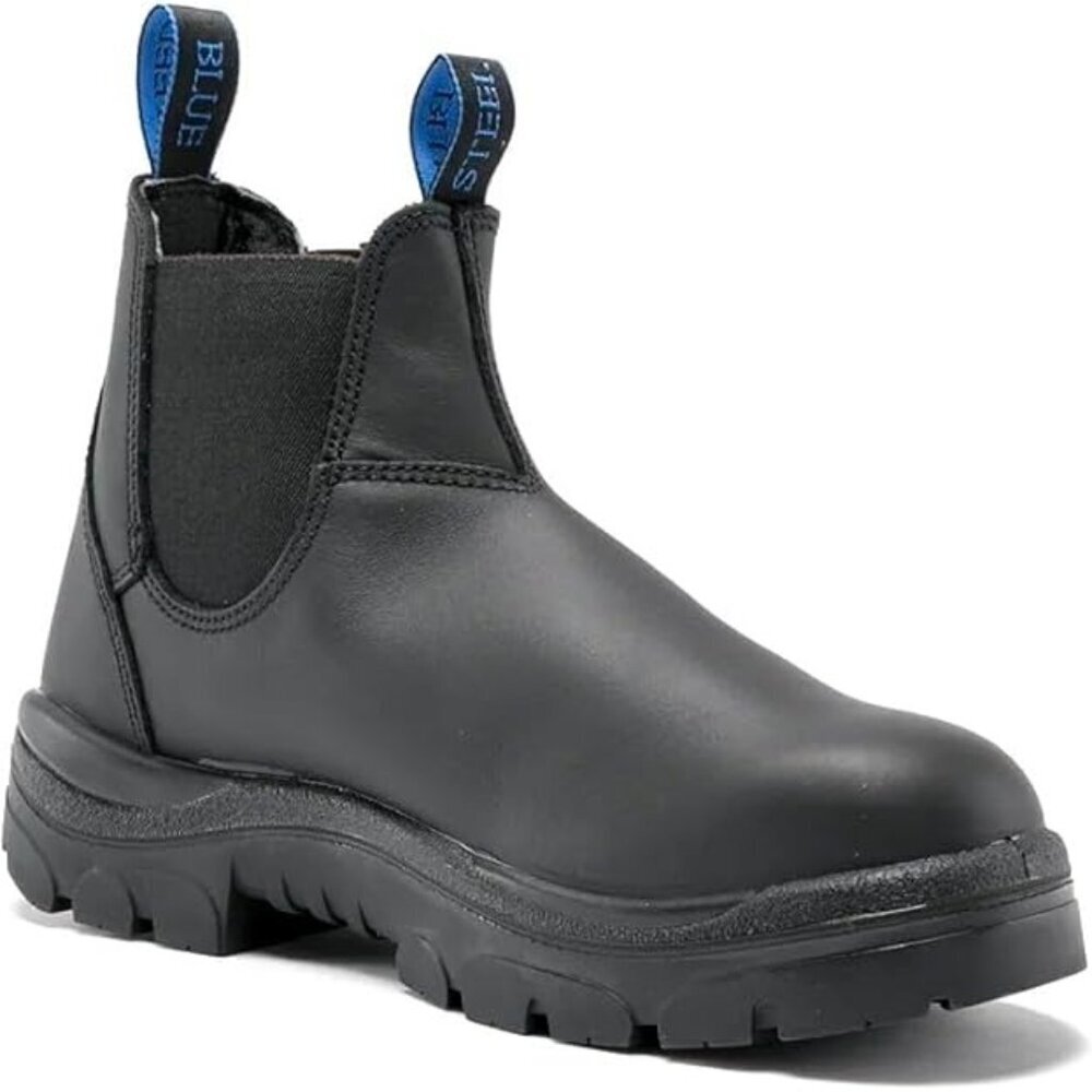 NEW STEEL BLUE 100% COMFORT Hobart 6-inch Steel Toe Ankle Boot, Black